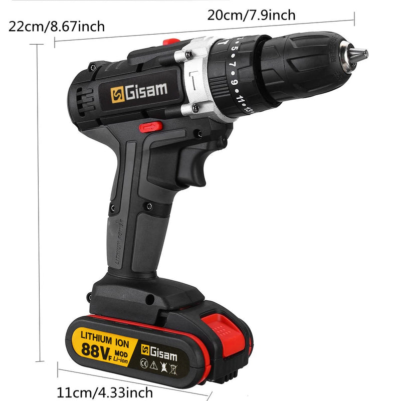 Load image into Gallery viewer, 21V Cordless Impact Drill Electric Screwdriver Electric Hammer Drill Mini Wireless
