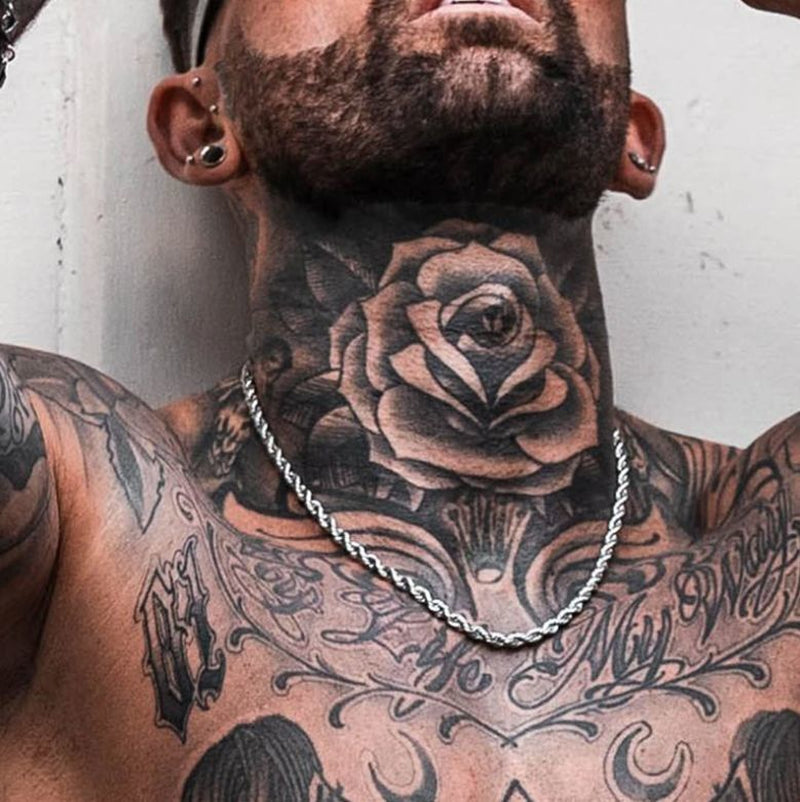 Load image into Gallery viewer, Women Men Gold Silver Twisted Rope Hip Hop Stainless Steel Long Chain Necklace