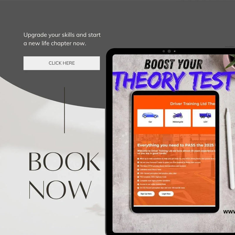 Load image into Gallery viewer, Boost your theory test with Driver Training Ltd’s 2025 DVSA practice questions for car, motorcycle & LGV