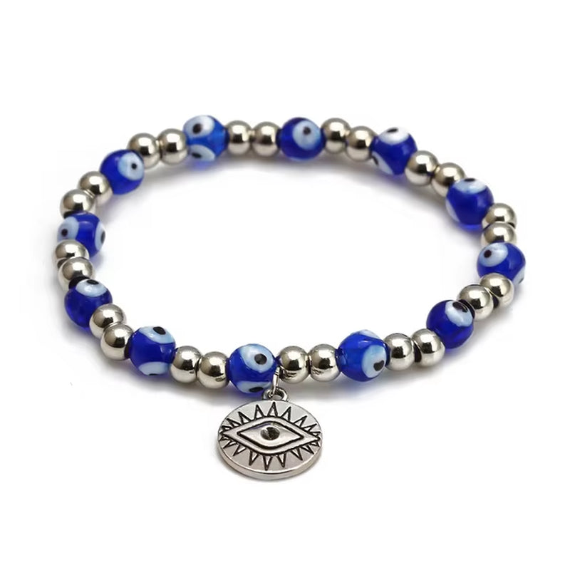 Load image into Gallery viewer, Fatima Hamsa Hand Bracelet Blue Evil Eye Charms Bracelets & Bangles