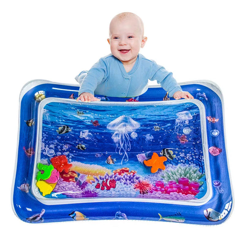 Load image into Gallery viewer,  Inflatable PVC Baby Playing Water Mat White Jellyfish Toddler