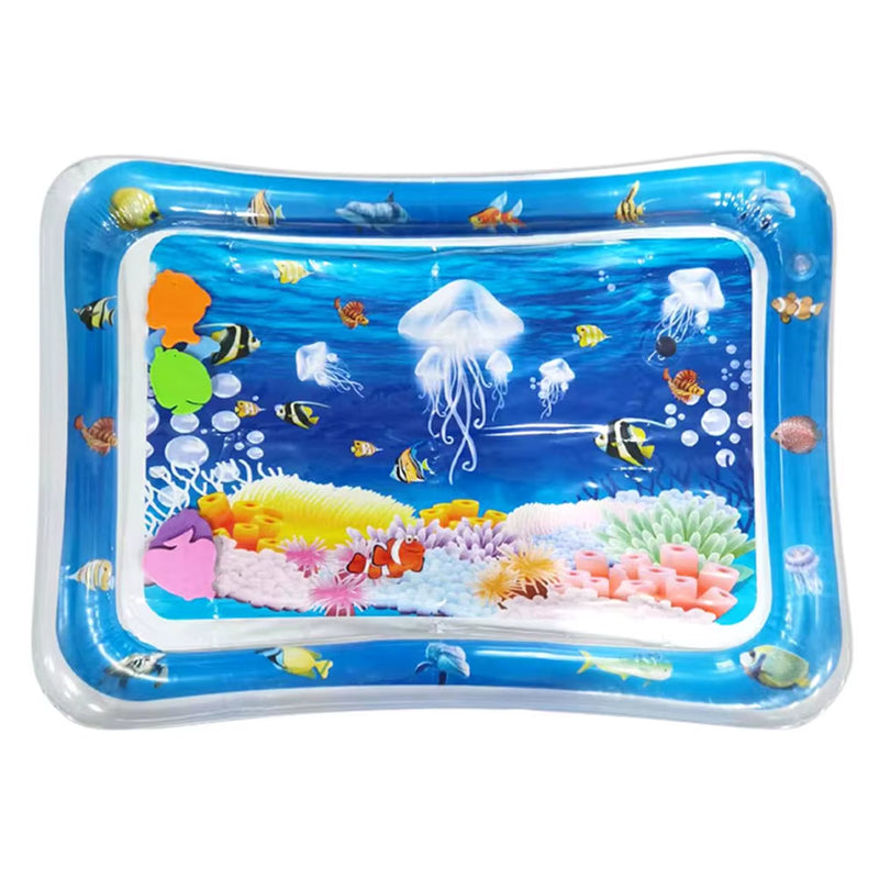 Load image into Gallery viewer,  Inflatable PVC Baby Playing Water Mat White Jellyfish Toddler