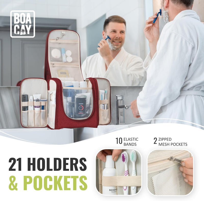 Load image into Gallery viewer, Extra Large Hanging Travel Toiletry Bag for Women & Men