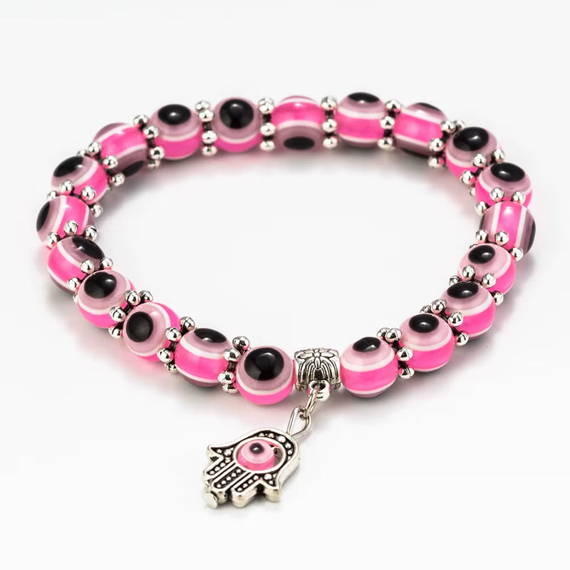 Load image into Gallery viewer, Fatima Hamsa Hand Bracelet Blue Evil Eye Charms Bracelets & Bangles