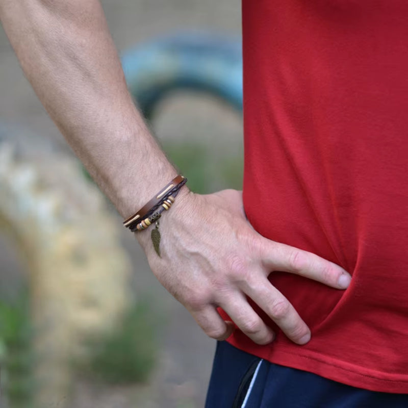 Load image into Gallery viewer, Leather Bracelets for Women Men Jewelry Handmade Wing Charm Pulseira Masculina Pulseira Feminina Bileklik Bracelet Men Femme New