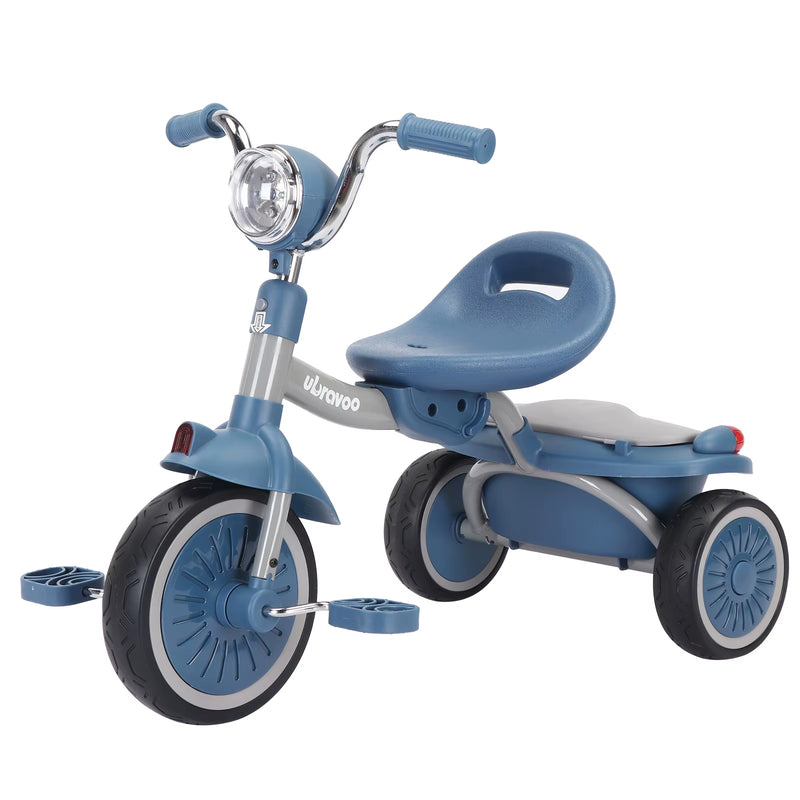 Load image into Gallery viewer, Baby Foldable Tricycle Trike with Pedals,Unique PU Wheels