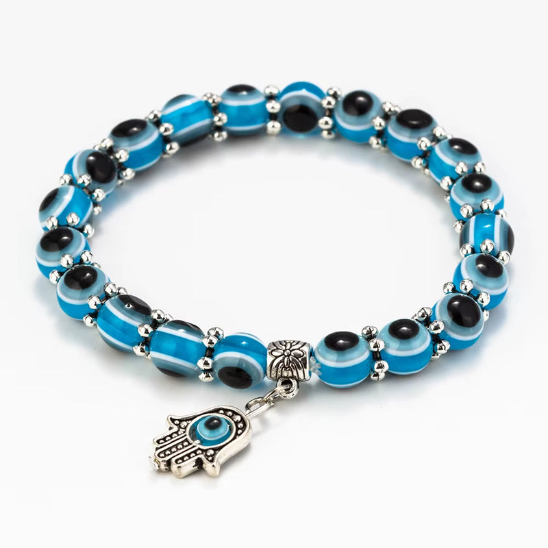 Load image into Gallery viewer, Fatima Hamsa Hand Bracelet Blue Evil Eye Charms Bracelets & Bangles