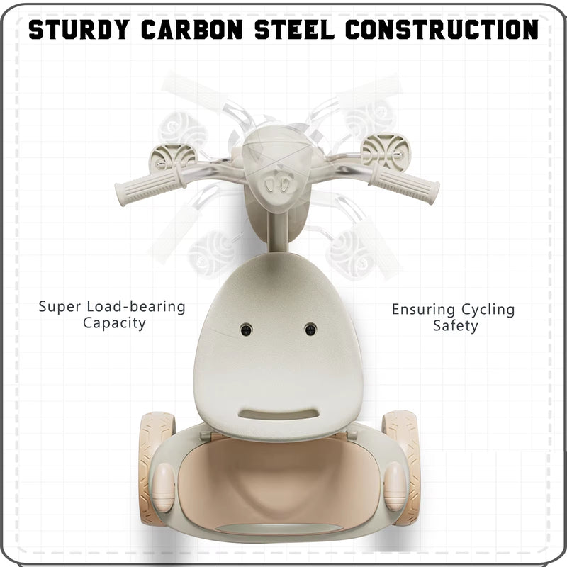 Load image into Gallery viewer, Baby Foldable Tricycle Trike with Pedals,Unique PU Wheels