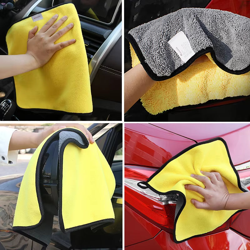 Load image into Gallery viewer, SEAMETAL Microfiber Car Washing Towel 400GSM Double-Sided Coral Velvet Clean Towels High Water Absorption Car Wash Drying Cloth
