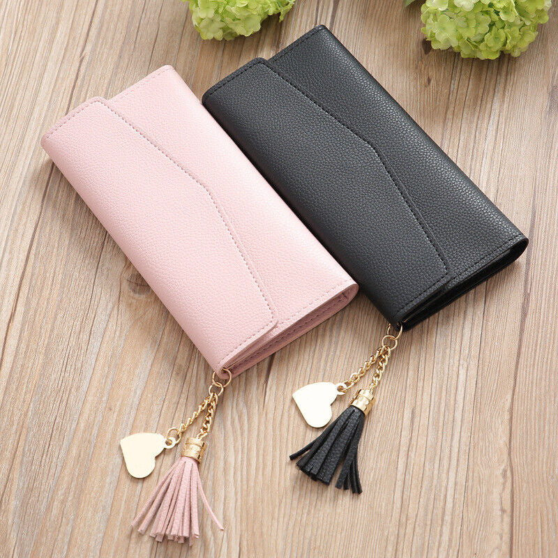 Load image into Gallery viewer, Women Ladies Leather Long Wallet Card Slot Key Holder Cash Coin Purse Clutch Bag