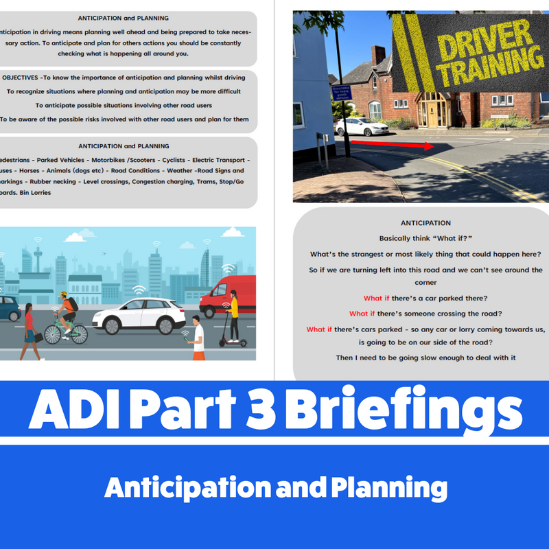Load image into Gallery viewer, adi part 3 bitesize briefings and lesson plans - Meeting and Anticipation
Sharpen Your Teaching Skills & Boost Your Confidence
Welcome to ADI Part 3 Bite-Size Training, the ultimate online video training designed exclusively for UK driving instructors. Whether you're a PDI preparing for your Part 3 test or an ADI looking to refine your teaching methods, this flexible learning platform puts you in control.
adi part 3 bitesize briefings and lesson plans - Meeting and Anticipation
With Bite-Size Br