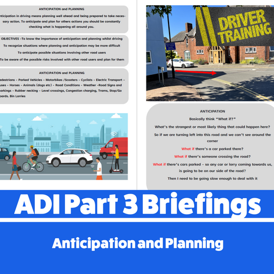 adi part 3 bitesize briefings and lesson plans - Meeting and Anticipation
Sharpen Your Teaching Skills & Boost Your Confidence
Welcome to ADI Part 3 Bite-Size Training, the ultimate online video training designed exclusively for UK driving instructors. Whether you're a PDI preparing for your Part 3 test or an ADI looking to refine your teaching methods, this flexible learning platform puts you in control.
adi part 3 bitesize briefings and lesson plans - Meeting and Anticipation
With Bite-Size Br