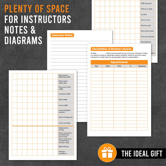 Driving Lessons Progress book for Driving Schools Driving Lessons Progress Book 10-Pack for Driving Schools - Convenient A5 Size,  Progress Cards, Progress Report & Appointment Card,