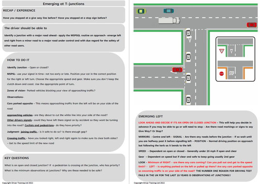 ADI Part 3 Turning, Emerging and Junctions Bite Size Lesson Plans