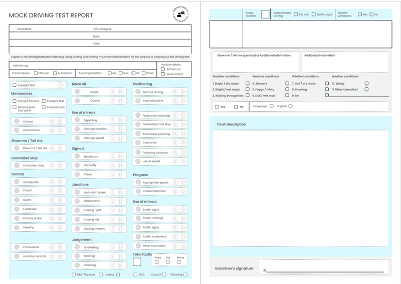 Load image into Gallery viewer, Mock Test Sheets for UK driving test