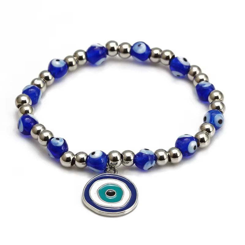 Load image into Gallery viewer, Fatima Hamsa Hand Bracelet Blue Evil Eye Charms Bracelets & Bangles