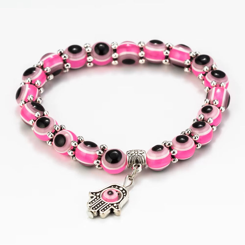 Load image into Gallery viewer, Fatima Hamsa Hand Bracelet Blue Evil Eye Charms Bracelets & Bangles