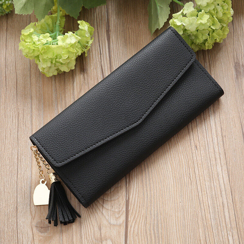 Load image into Gallery viewer, Women Ladies Leather Long Wallet Card Slot Key Holder Cash Coin Purse Clutch Bag