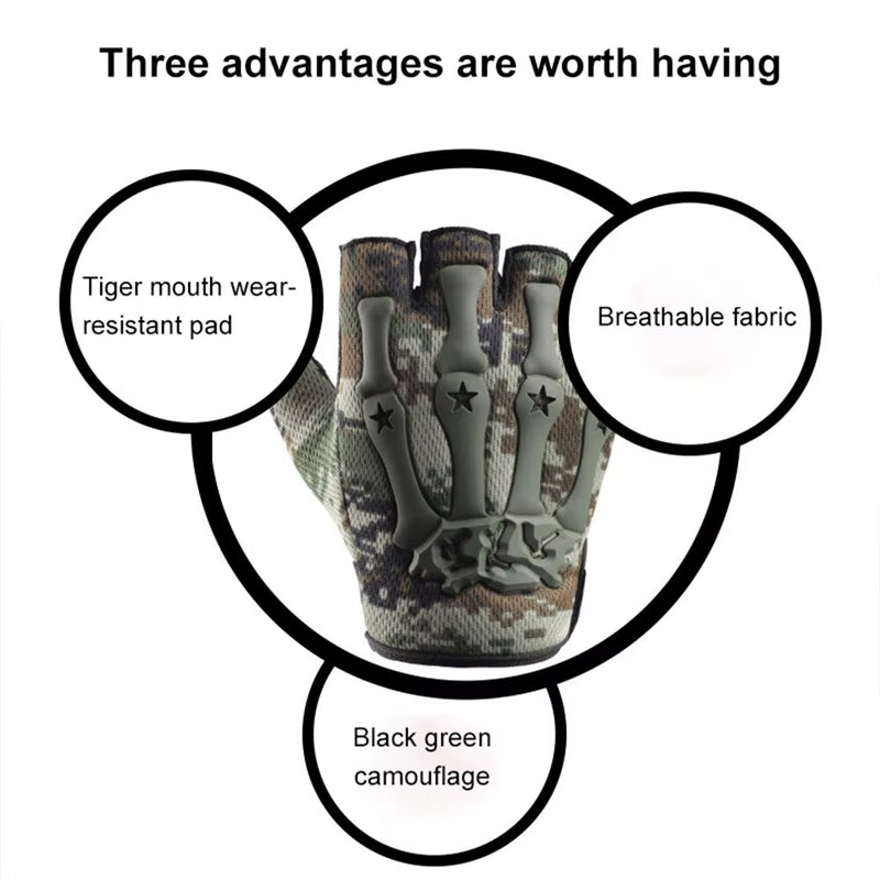 Load image into Gallery viewer, Tactical Riding Fingerless Gloves Non-Slip Half Finger Gloves for Motorcycle Cycling