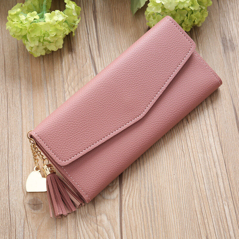 Load image into Gallery viewer, Women Ladies Leather Long Wallet Card Slot Key Holder Cash Coin Purse Clutch Bag