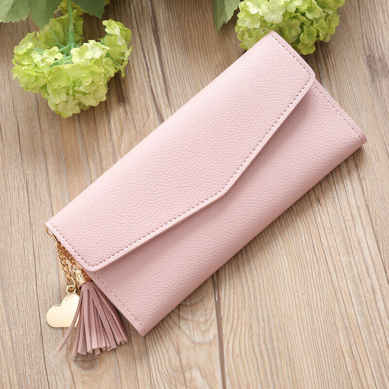 Load image into Gallery viewer, Women Ladies Leather Long Wallet Card Slot Key Holder Cash Coin Purse Clutch Bag