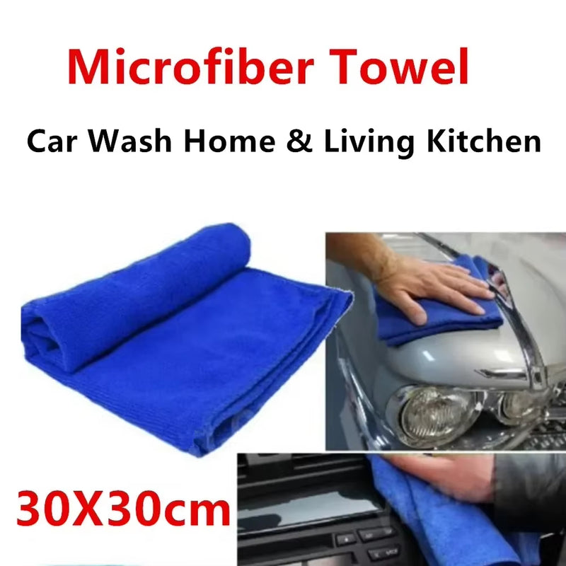 Load image into Gallery viewer, 1Pcs 30*30CM Blue Microfiber Car Cleaning Towels Kitchen Wash Auto Home Cleaning Wash Clean Cloth Superfinefiber