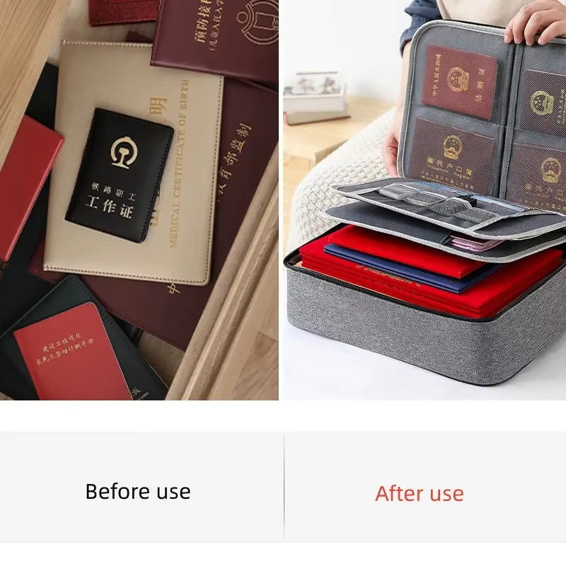 Load image into Gallery viewer, Document Storage Bag Organizer Boxes Bins Baskets Drawer Container Home Storage