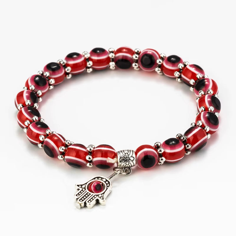 Load image into Gallery viewer, Fatima Hamsa Hand Bracelet Blue Evil Eye Charms Bracelets & Bangles