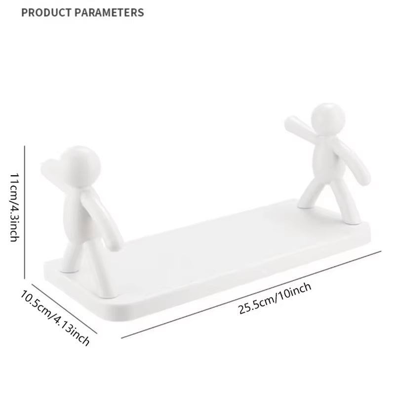 Load image into Gallery viewer, Self-Adhesive Bathroom Shampoo Storage Racks Plastic Shelf Storage Organization