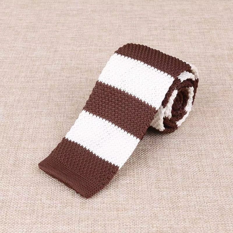 Load image into Gallery viewer, Brand New Men'S Knitted Fashion Tie Features Narrow Version Flat Head