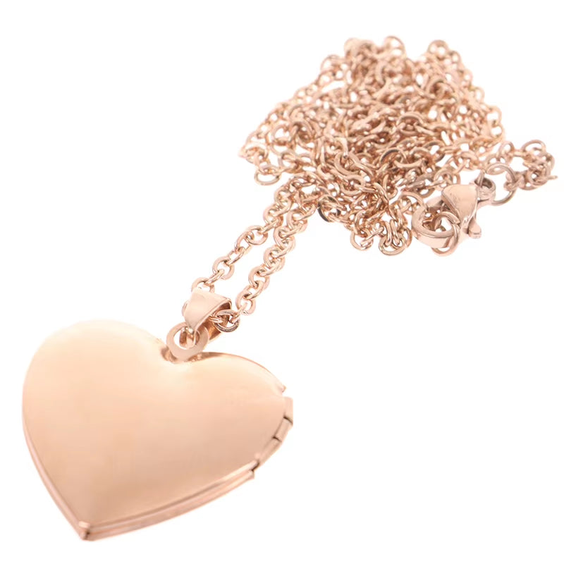 Load image into Gallery viewer, Stainless Steel Circular Locket Pendants for Women Men Openable Photo Frame Glossy Stainless Steel Necklaces