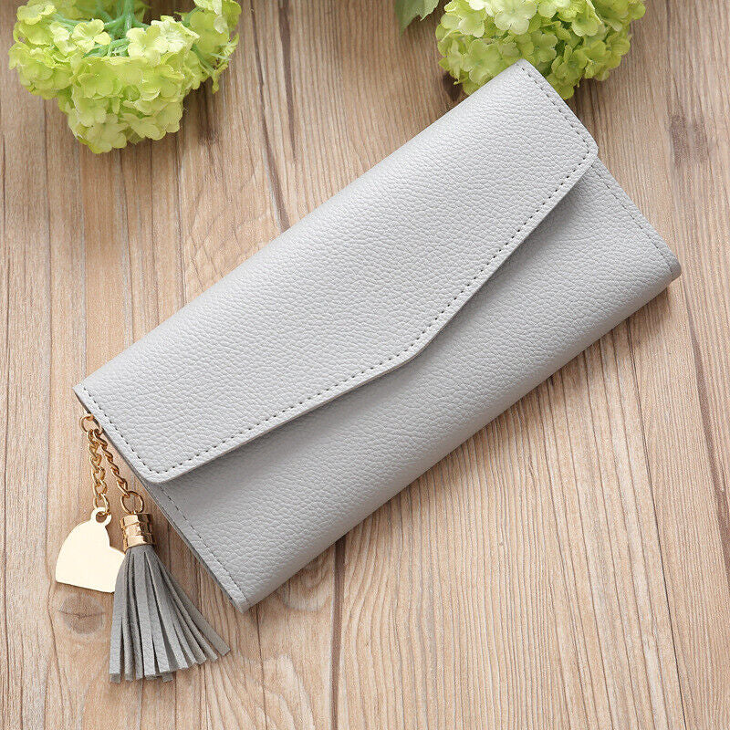 Load image into Gallery viewer, Women Ladies Leather Long Wallet Card Slot Key Holder Cash Coin Purse Clutch Bag