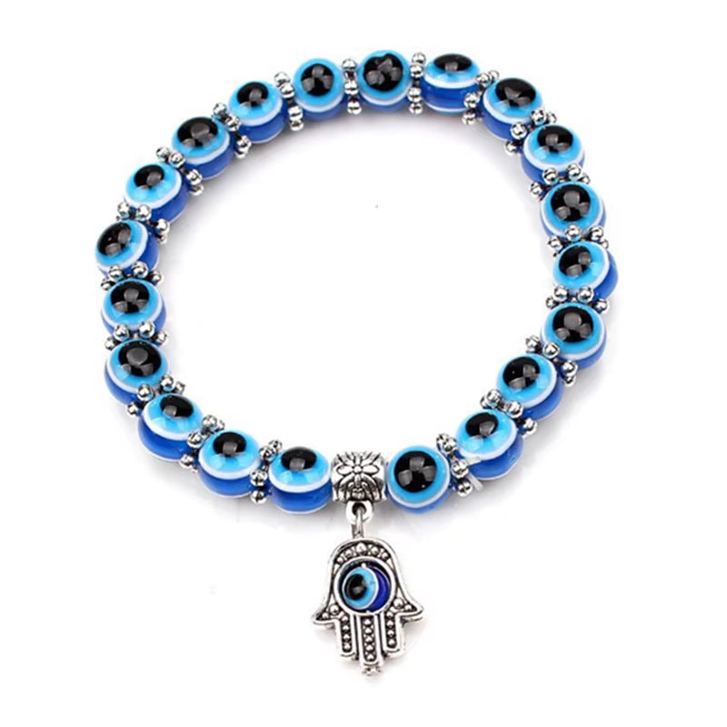 Load image into Gallery viewer, Fatima Hamsa Hand Bracelet Blue Evil Eye Charms Bracelets & Bangles