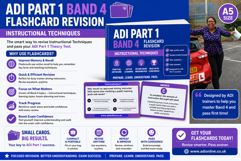 Load image into Gallery viewer, ADI Part 1 Theory Test Band 4 Flashcard Book
