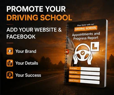 Load image into Gallery viewer, Driving school promotional booklet with appointment and progress report features for instructors