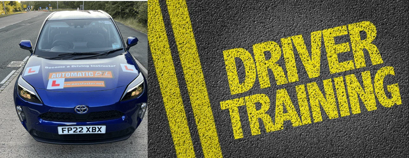 Load image into Gallery viewer, Blue driving school car with L plates and 'Driver Training' road text for ADI training support
