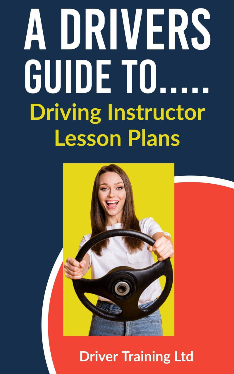 Load image into Gallery viewer, Driving instructor lesson plans guide with woman holding steering wheel for ADI training support