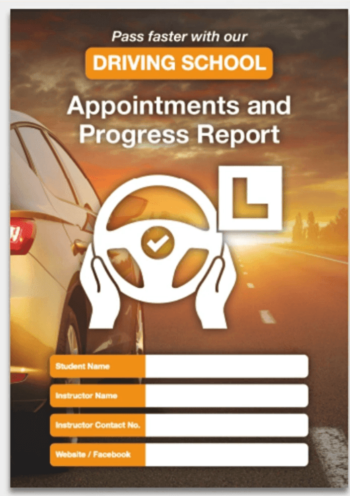 Load image into Gallery viewer, Driving Lessons Progress book for Driving Schools Driving Lessons