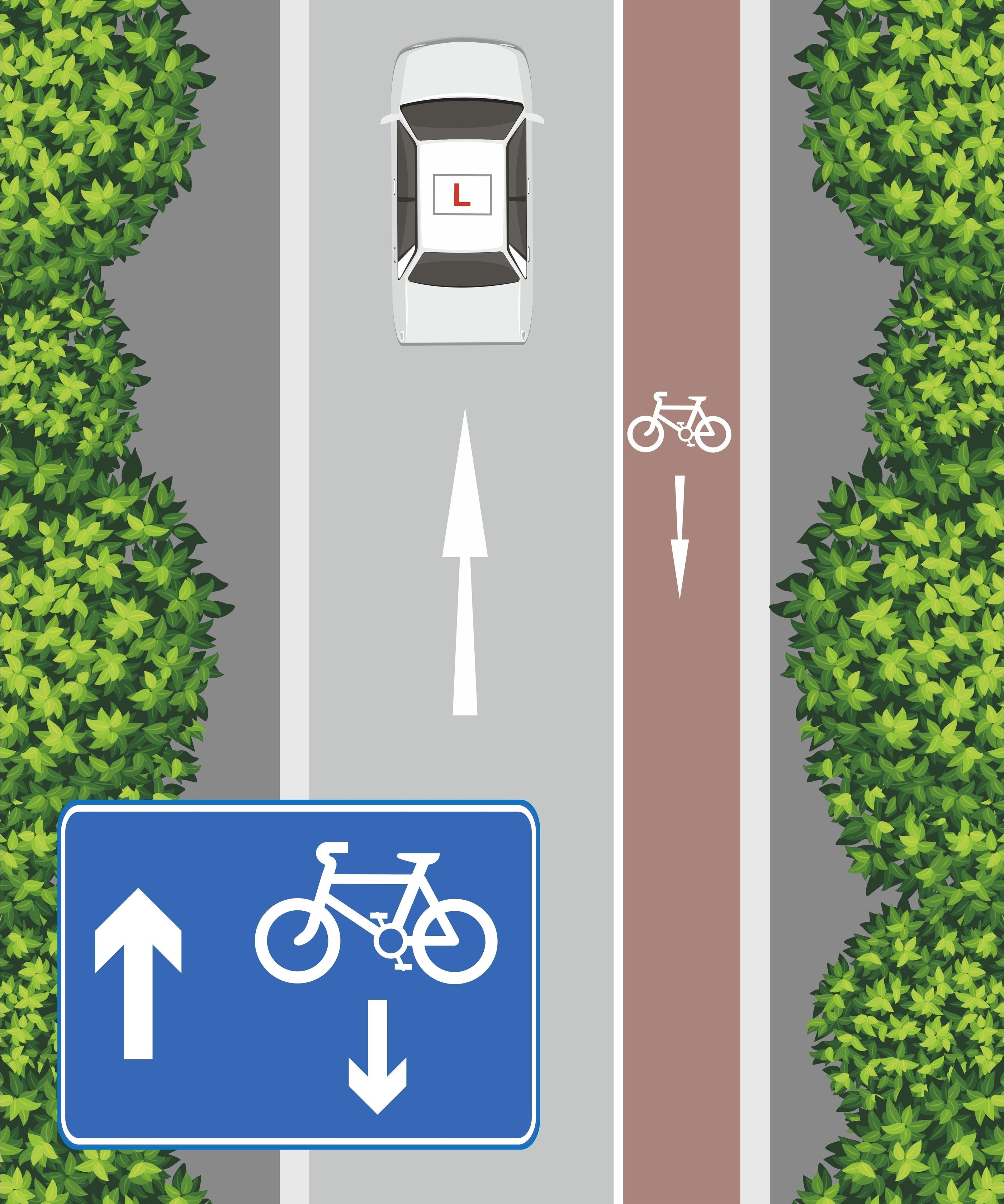 What is a contraflow Cycle Lane? – Driver Training Ltd