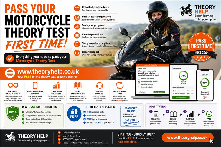 Passing your motorcycle theory test first time is about far more than luck. 