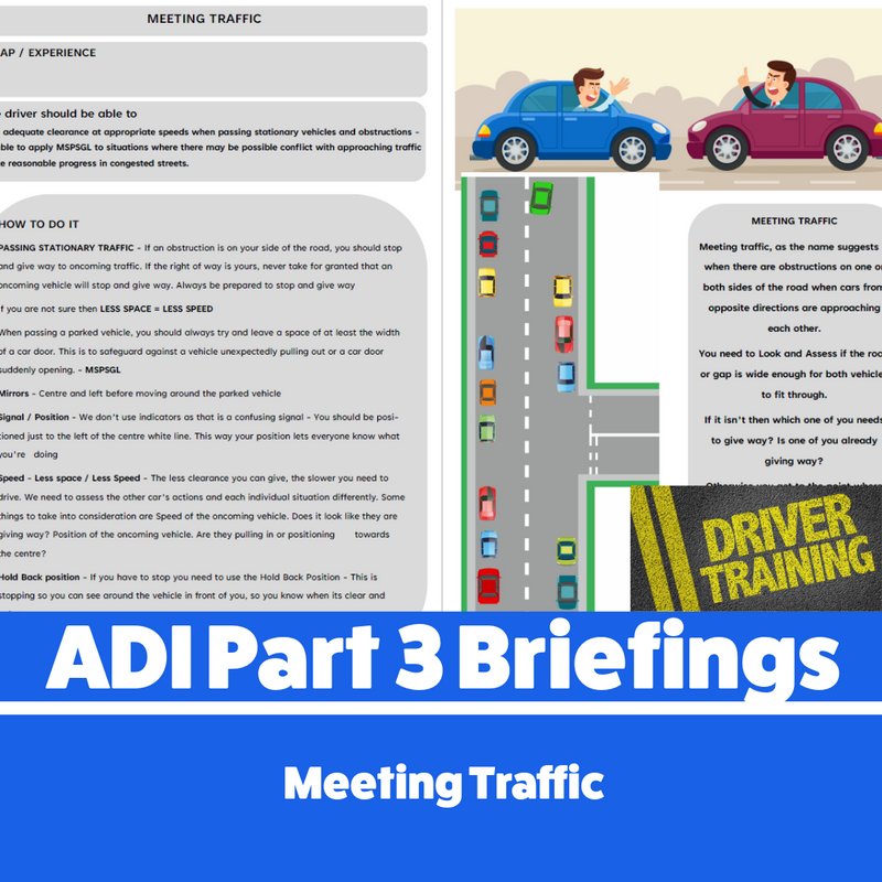 Load image into Gallery viewer, Adi part 3 bite-size briefings and lesson plans - Meeting and Anticipation
Not happy with your part 3 training?
Feel you have gaps in your knowledge?
Already Failed the ADI&nbsp; Part 3 Test?
🔹 Struggling with certain subjects?
