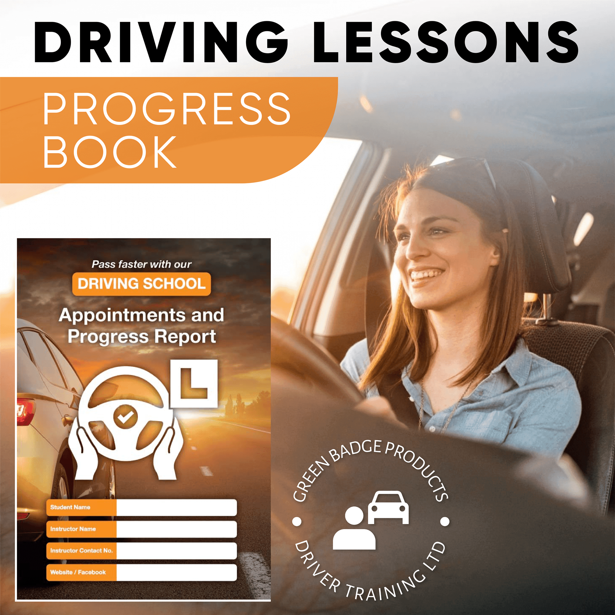 Driving Lessons Progress book for Driving Schools Driving Lessons Prog ...