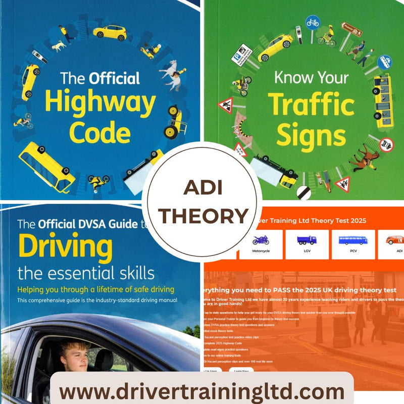 Load image into Gallery viewer, Theory Test 2025 UK Books - The ultimate Bundle for passing your theory test

**PLUS FREE ACCESS FOR 6 MONTHS TO OUR THEORY TEST WEBSITE - www.drivertrainingtheory.co.uk**

Theory test books 2025 uk - Theory test revision at its ultimate

A 3 book pack to help your theory test revision, Pass your theory test first time.

This Ultimate UK Driving Theory Test Books pack contains
