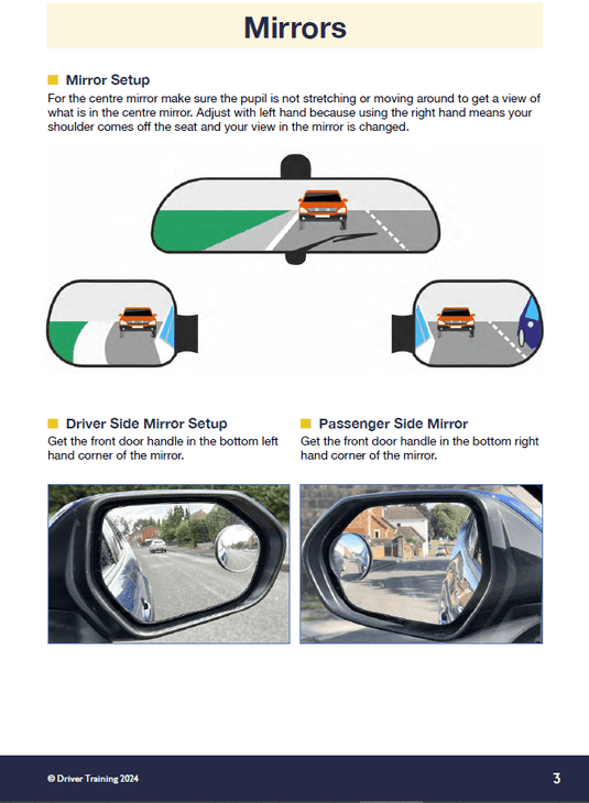 Driving Tips Reference Points Driving Instructor Reference Points Guide A5 – Driver Training Ltd