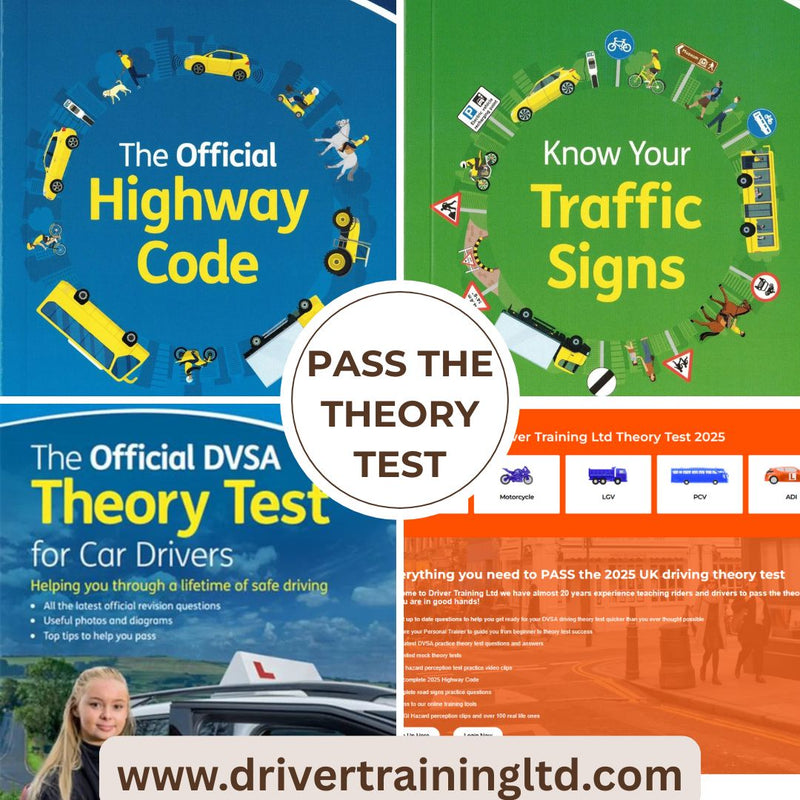 Load image into Gallery viewer, Theory test books 2025 uk - Theory test revision at its ultimate

A 3 book pack to help your theory test revision, Pass your theory test first time.

This Ultimate UK Driving Theory Test Books pack contains
HIGHWAY CODE 2025
