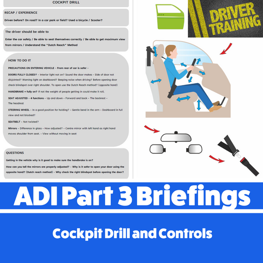 Why Focus on Briefings and Lesson Plans?

If you cant explain it to me – then how can you teach it me?

Before you can teach effectively, you need to be able to explain a topic clearly. Whether it’s the cockpit drill, tackling a complex roundabout, or handling dual carriageways, a well-prepared instructor is key to a learner's success. Briefings and lesson plans form the backbone of structured, professional driving instruction.