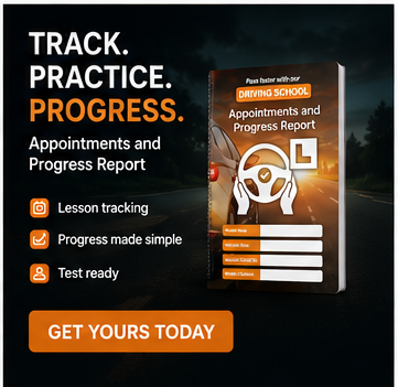 Load image into Gallery viewer, Track driving lesson progress with our 12-page planner. Order now for improved student success and organized instruction!
