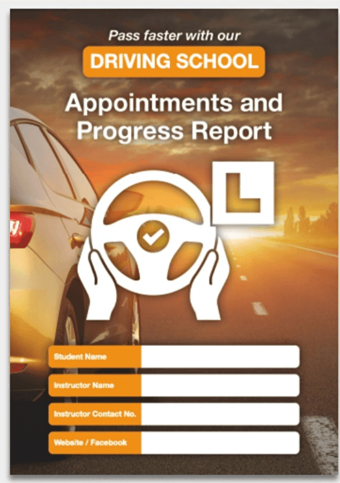 Load image into Gallery viewer, Driving Lessons Progress book for Driving Schools Driving Lessons
