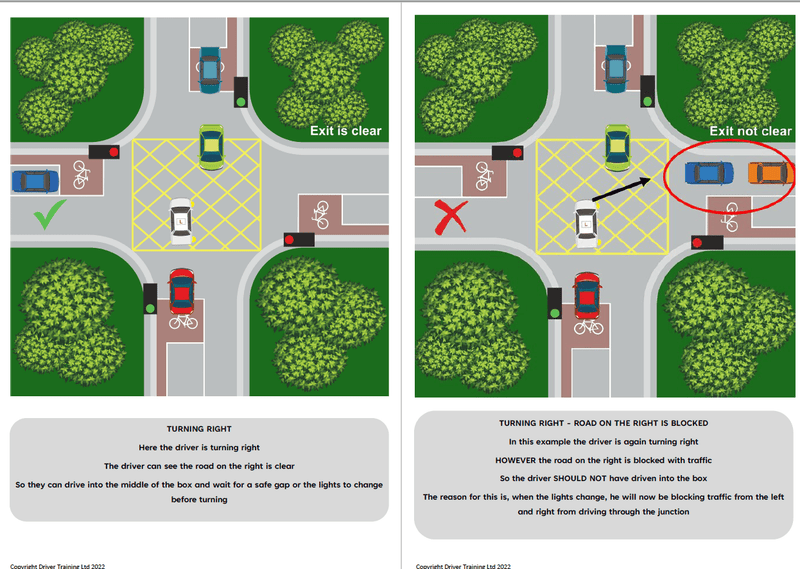 Dealing with crossroads Driving instructor lesson plans book, ADI standards check test