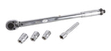 torque wrench with sockets and extension bar